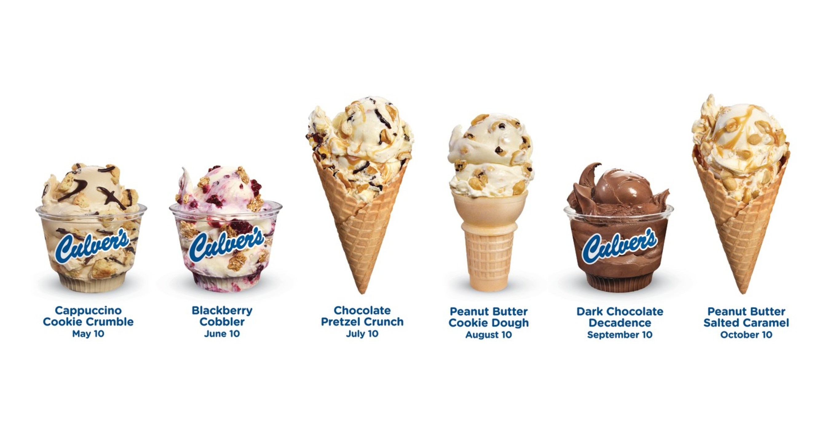 Frozen Custard Fanatics Will Love Culver's 6 New Flavors of the Day