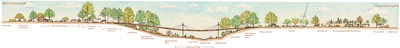 Toronto Botanical Garden and Edwards Gardens Concept Drawing with bridge over the ravine by W. Gary Smith (CNW Group/Toronto Botanical Garden)