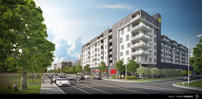 Le Fonds immobilier de solidarité FTQ et Cogir Immobilier s’unissent pour la construction du nouveau projet résidentiel locatif UniCité situé sur la rue Molson, dans l’arrondissement Rosemont–La Petite-Patrie à Montréal. (Groupe CNW/Cogir Immobilier)