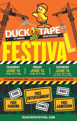 The 15th annual Duck Tape Festival takes place June 14 through June 16.