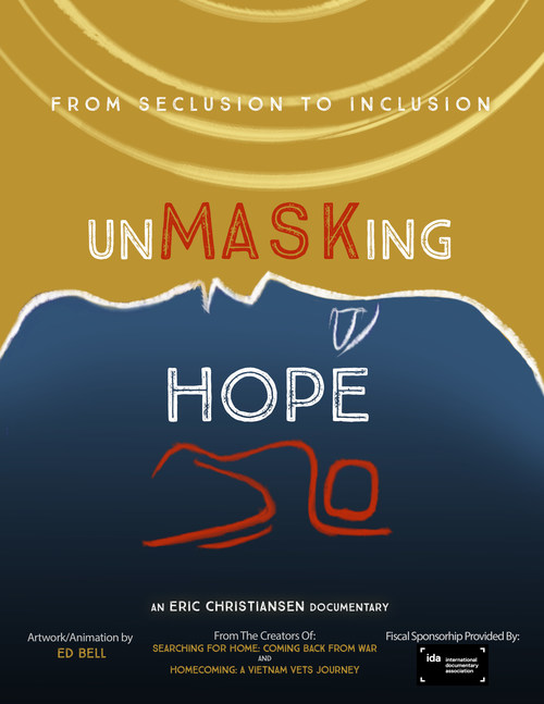 unMASKing HOPE the documentary - "Seclusion to Inclusion" - Artwork designed by animator / artist Ed Bell