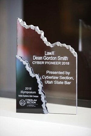LawX Accepts 2018 Cyber Pioneer Award During the Utah iSymposium