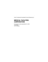Medical Facilities Corporation Reports First Quarter 2018 Financial Results