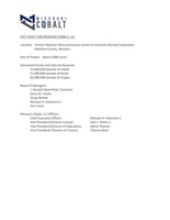 Fact Sheet for Missouri Cobalt