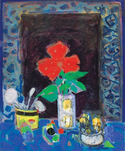 Gorriti_La Fleur Rouge_Mixed Media on Canvas_40F_Findlay Galleries