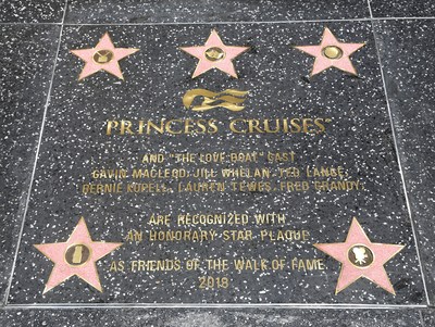 Today, Princess Cruises and the original cast of “The Love Boat” receive Hollywood Walk of Fame honorary star plaque.