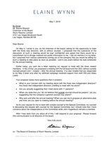 Letter to Chairman of the Board