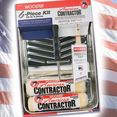 The Wooster Brush Company has just combined two of their best-selling, value brands to form the new American Contractor® 3/8” & Silver Tip® kit.