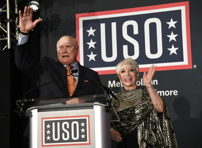 The Salute to Military Spouses campaign kicked off Thursday night at USO of Metropolitan Washington-Baltimore’s 36th Annual Awards Dinner, emceed by Elaine Rogers, president and CEO of USO-Metro, and football legend Terry Bradshaw at the Omni Shoreham Hotel in Washington, D.C.
