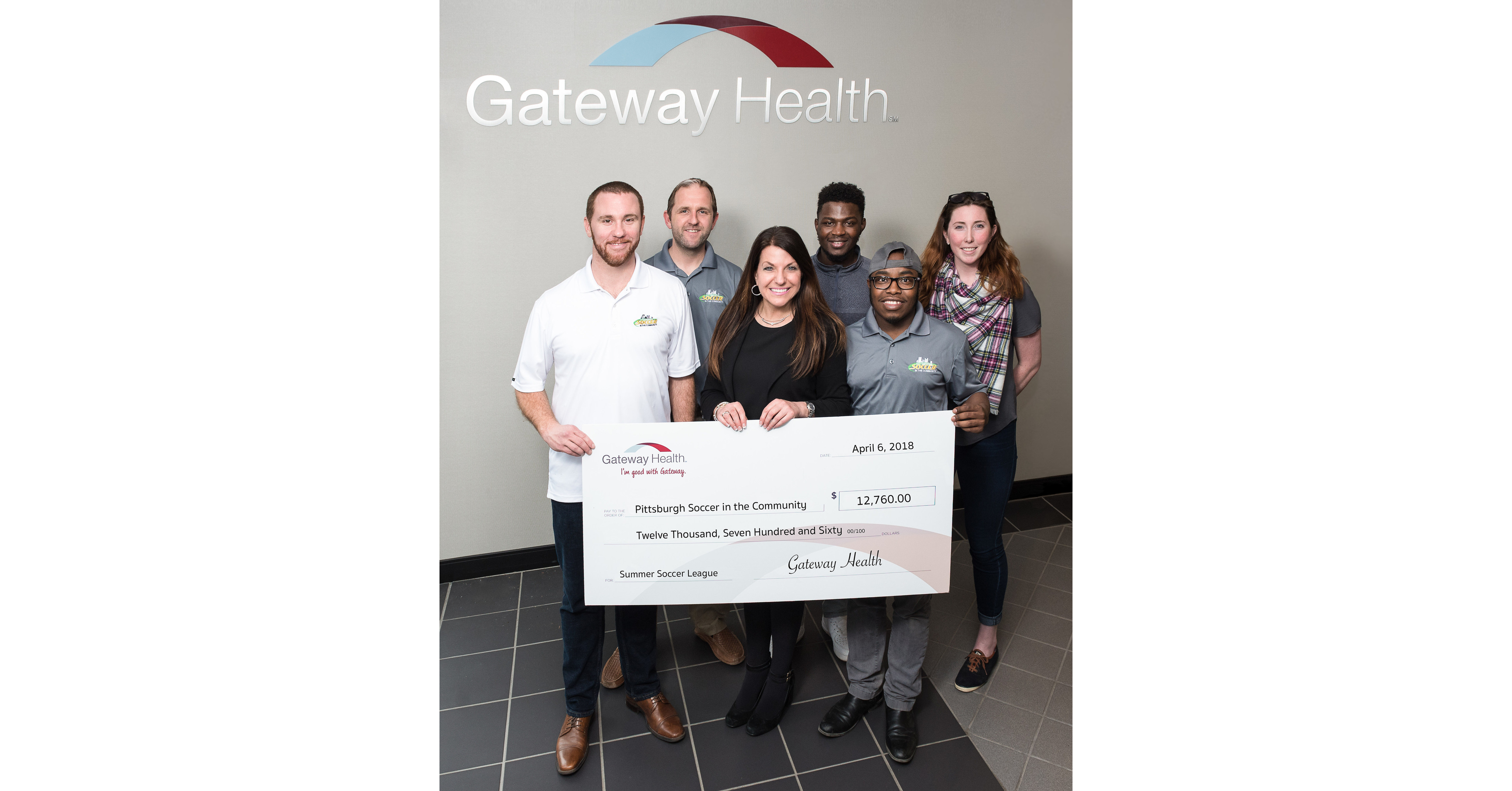 Gateway Health Gets a Kick Out of Soccer Makes Donation to Pittsburgh