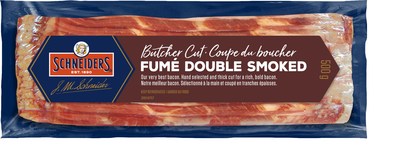Bacon fumé double coupe du boucher Schneiders 500 g (Groupe CNW/Schneiders)