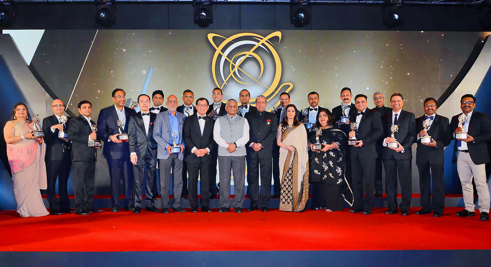 Winners of the Asia Pacific Entrepreneurship Awards 2018 in India poses with General Vijay Kumar Singh, Minister of State for External Affairs, Dr Fong Chan Onn, Chairman of Enterprise Asia and President of Enterprise Asia, Mr. William Ng. The Asia Pacific Entrepreneurship Awards is the region's largest and most important awards for entrepreneurship. Over 1,000 recipients have been recognised since 2007, in what is one of the toughest competitions of its kind for entrepreneurs