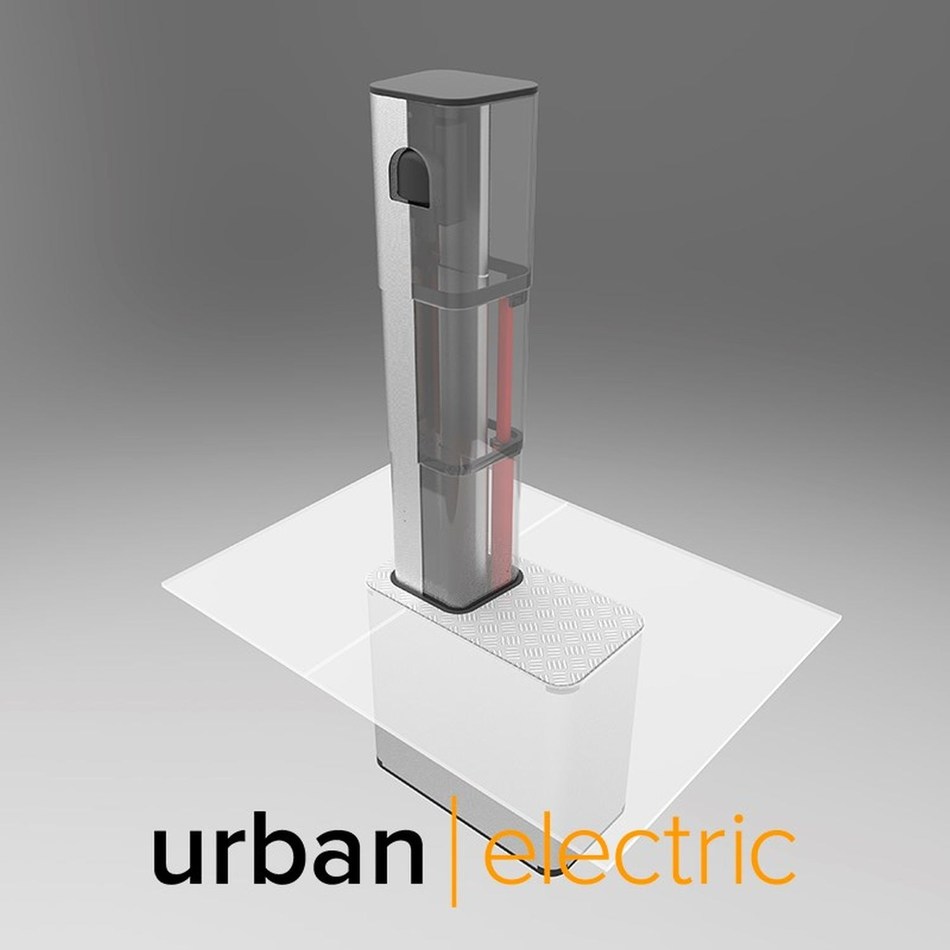 Urban Electric UEone pop-up charge point (PRNewsfoto/Urban Electric)