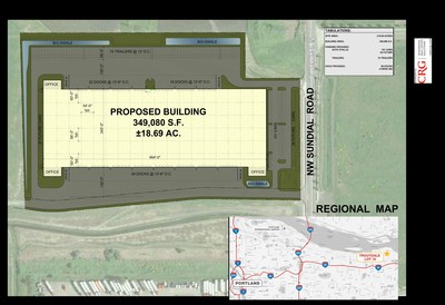 Site plan for The Cubes at Troutdale, which is expected to be completed in the Summer of 2019.