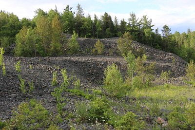 Image 1. Muckpile material at Keeley mine. (CNW Group/First Cobalt Corp.)