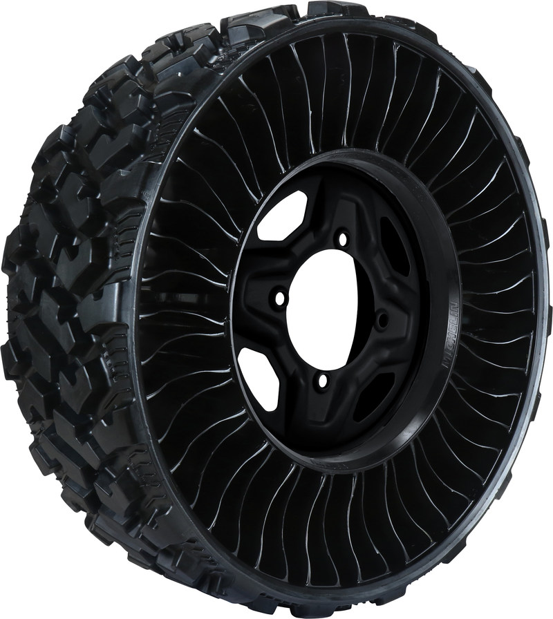 The New MICHELIN X TWEEL UTV is appropriate for use on construction, farm, landscape, recreation, quarry, mine, emergency service response, logging, parks, hunting, military operations, universities, beach patrol, camping, hurricane/tornado and other debris-laden areas where flat tires cause serious and extreme interruptions.