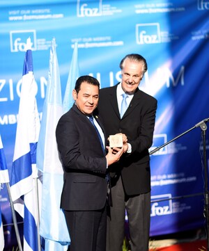 Museu Friends of Zion (Amigos de Sião) dá as Boas-Vindas ao Presidente da Guatemala Jimmy Morales e sua Delegação