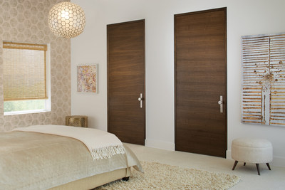 Tru&Modern Flush Wood Door in Walnut with Cappucino Stain