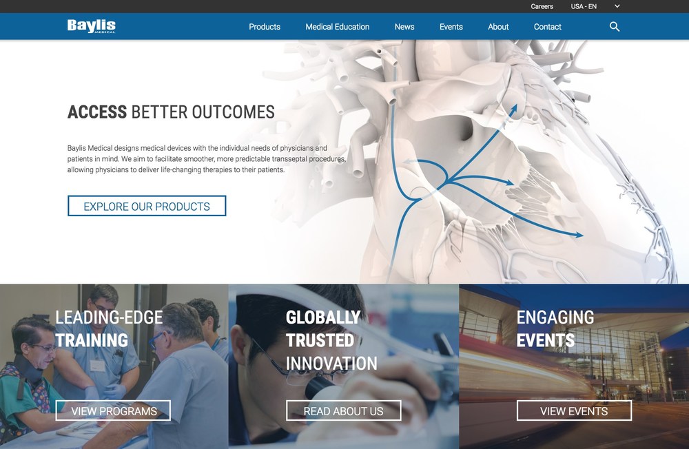 Baylis Launches New site Featuring a Medical Education Hub