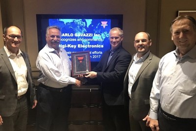 Carlo Gavazzi Presents Digi-Key with Outstanding Distributor Achievement Award, 2018