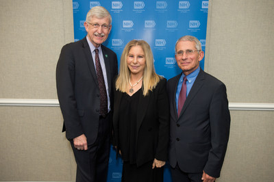 NIH Director Dr. Francis Collins, Ms. Streisand, and National Institute of Allergy and Infectious Diseases (NIAID) Director Dr. Anthony Fauci.