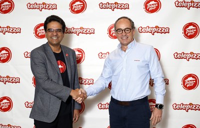 Milind Pant, President, Pizza Hut International and Pablo Juantegui Executive Chairman and Chief Executive Officer, Telepizza Group