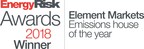 Element Markets Named Emissions House of the Year for an Unprecedented Third Time by Energy Risk Magazine
