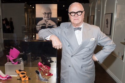 Mr. Manolo Blahnik at the opening of "Manolo Blahnik: The Art of Shoes" exhibition at the Bata Shoe Museum in Toronto. (Photo Ryan Emberley) (CNW Group/Bata Shoe Museum)