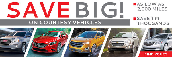 Courtesy vehicles from multiple brands offer savings to prospective car buyers near Fond du Lac.