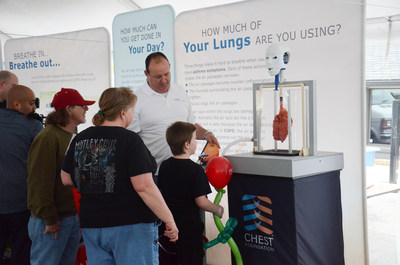 One of the CHEST Foundation's Lung Health Experience interactive lung displays.