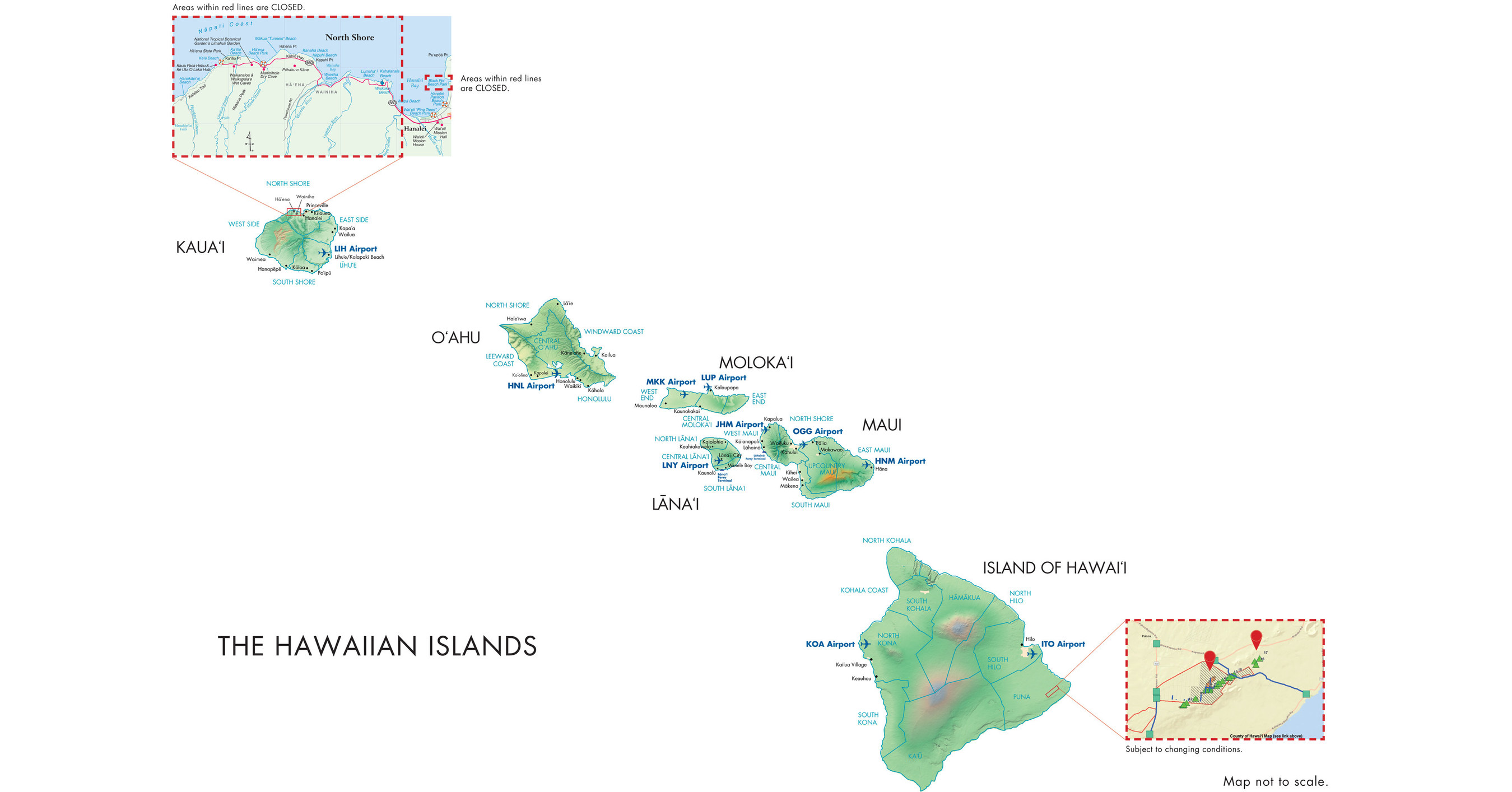 Map Of All 137 Hawaiian Islands Island Of Hawai'i Volcano Update: The Hawaiian Islands Are Safe For  Residents And Visitors