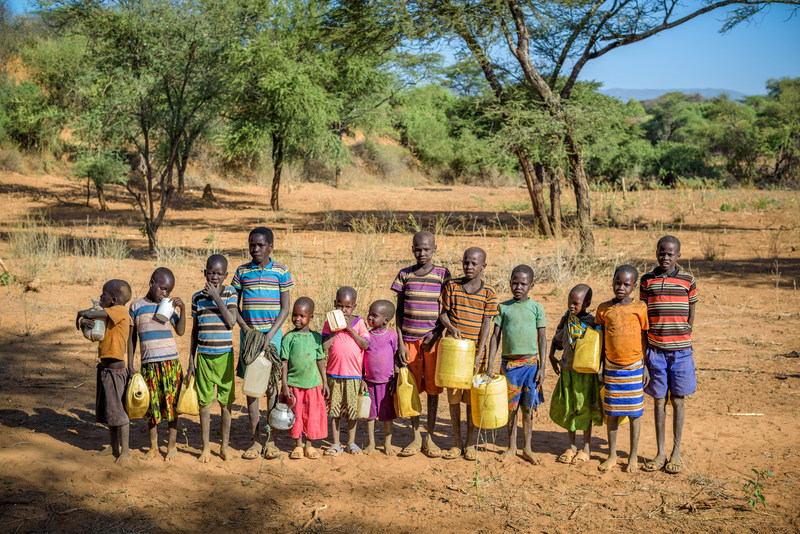 Children from the Kesot community in northwestern Kenya World Vision walk miles each day for dirty water that can make them sick. The Pittsburgh Water Blitz will be raising money to provide clean, safe water to the village. Credit: World Vision