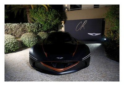 Genesis Essentia all-electric, high-performance Gran Turismo concept vehicle at the CR Fashion Book Cannes Party held during the week of the 71st Cannes Film Festival.