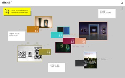 Capture d’écran de Jusqu’à maintenant, la chronologie du MAC. (Groupe CNW/Musée d'art contemporain de Montréal)
