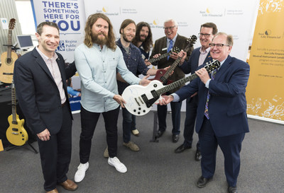 Sun Life Financial and The Sheepdogs launch the Sun Life Financial Musical Instrument Lending Library program at Regina Public Library (CNW Group/Sun Life Financial Canada)