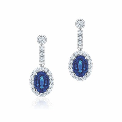 Birks Rosée du Matin Blue Sapphire Drop Earrings (CNW Group/Birks Group Inc.)