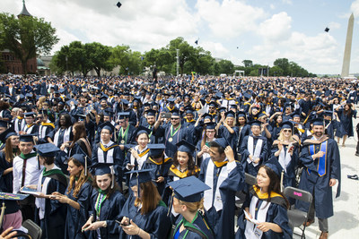 6,000 undergraduate and graduate students received degrees at the George Washington University Commencement on the National Mall.