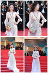 Joyee Zhao est apparue sur le tapis rouge du Festival du film de Cannes lors de la cérémonie de clôture, parée de nouveaux bijoux BOJEM JEWELRY