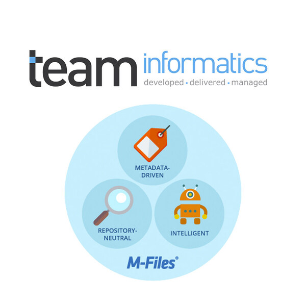 TEAM Informatics and M-Files bring intelligent, repository neutral content and information management to businesses in a variety of verticals, providing a user interface that their employees actually love using.