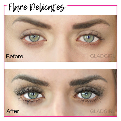 Glad Lash Flare Lash Delicates combine the richness of cluster lashes, along with a more light-weight and natural look for summer.