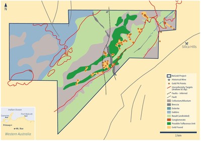 Figure 1: Initial geological map of Pilbara Project Area. (CNW Group/NxGold Ltd.)