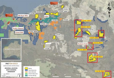 Figure 1: Pilbara region map of Western Australia – refer to: www.pactongold.com/Pacton-Location-Map.jpg (CNW Group/Pacton Gold Inc.)