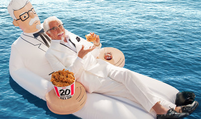 Today KFC opened a sweepstakes (running through June 22) to enter for a chance to win the summer’s must-have pool float: the limited-edition KFC Colonel floatie. (PRNewsfoto/KFC)