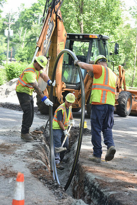 PSE&G employees perform Gas System Modernization Program work in Montclair, New Jersey