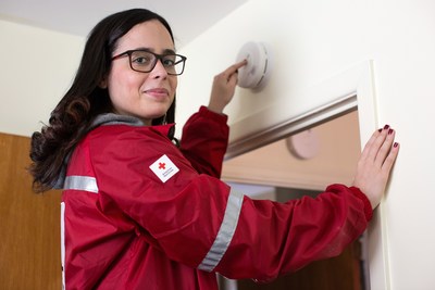 Sound The Alarm Campaign installation in Long Island, New York. Photo by Marko Kokik for the American Red Cross