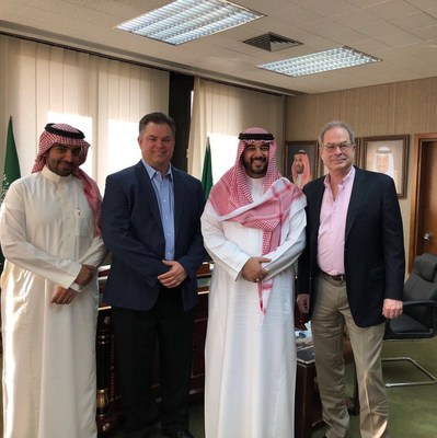 (From left to right) Turki Al Fozan, CEO AEF; Tom Smith, Managing Partner GER; HRH Prince Faisal bin Bandar bin Sultan Al Saud, President AEF; along with Jim Walsh, Partner GER 