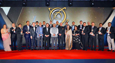 Winners of the Asia Pacific Entrepreneurship Awards 2018 in India poses with General Vijay Kumar Singh, Minister of State for External Affairs, Dr Fong Chan Onn, Chairman of Enterprise Asia and President of Enterprise Asia, Mr. William Ng. The Asia Pacific Entrepreneurship Awards is the region's largest and most important awards for entrepreneurship. Over 1,000 recipients have been recognized since 2007, in what is one of the toughest competitions of its kind for entrepreneurs.