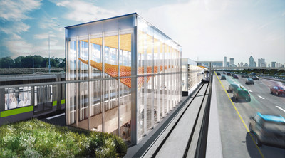 Rendus architecturaux des futures stations du Rseau express mtropolitain (Groupe CNW/Rseau express mtropolitain - REM)