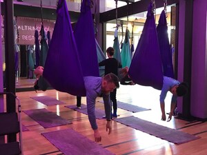 Anti-Gravity Yoga Class Takes Warrior Workouts to New Heights