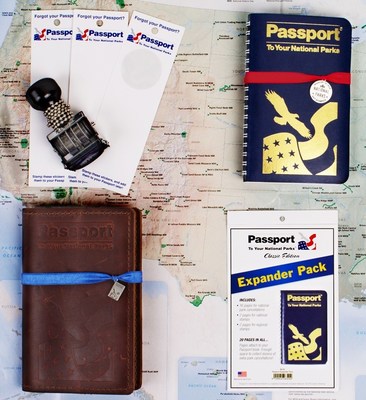Collect these Passport To Your National Parks essentials, including stampable stickers, a leather cover and an expander pack, to add to your parks passport. Available on eparks.com and in participating national park stores.